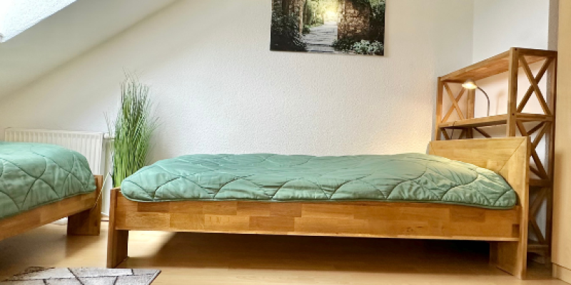 Schlafzimmer zwei Einzelbetten Wohnung 4